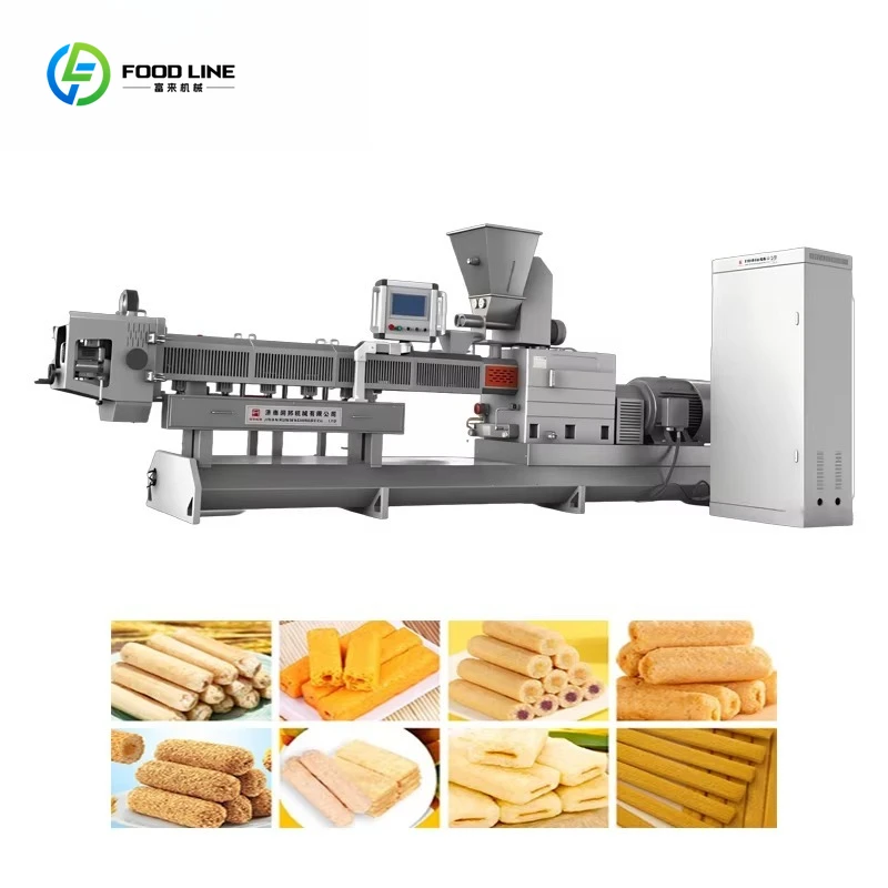 Custom Automatic Snack Food Puffing Machine,French Fries Potato Chips Sandwich Rice Crackers Crispy Sesame Stick Corn Line Mixer