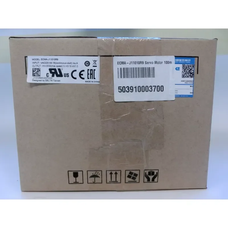 Ecma J11010r9 Ac Servo Motor 1kw 400v 3000rpm 3.18nm 100mm Flange 20 Bit Incremental Encoder