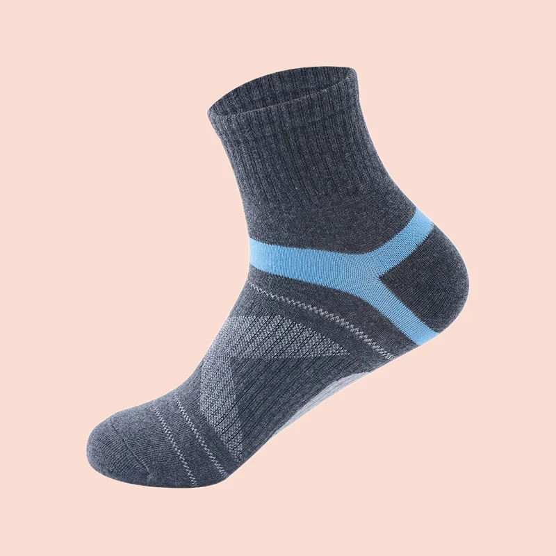 5 Pairs New Top Quality Combed Cotton Men's Socks Casual Breathable Active Socks Man Stripe Long Casual Sock