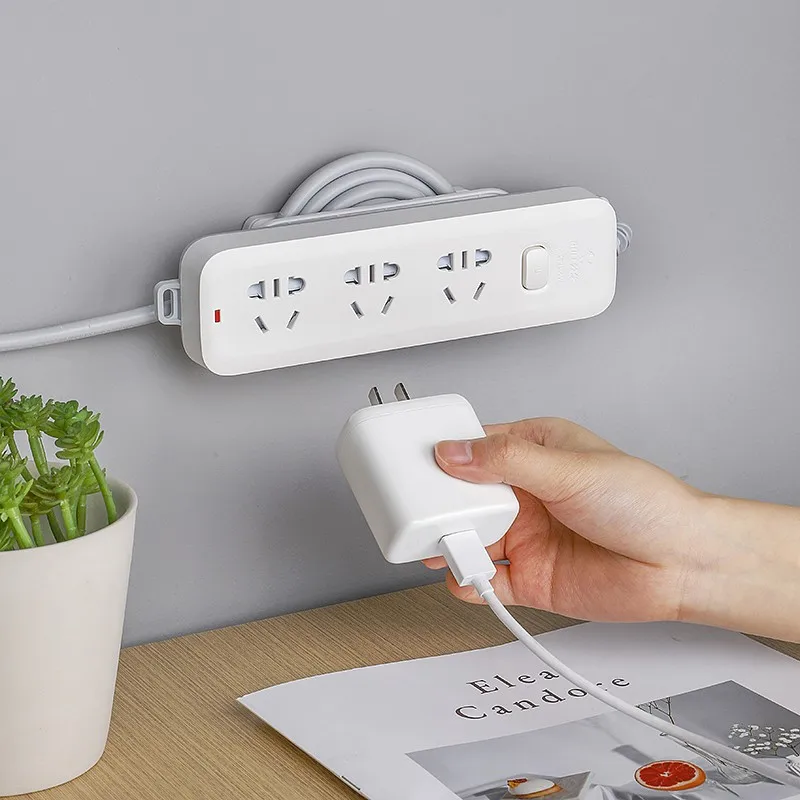Socket Holder, Movable Winding Wall Mounted Router, Data Cable, Line Card, Wire Socket, Plug-In Board, Cable Organizer image 2