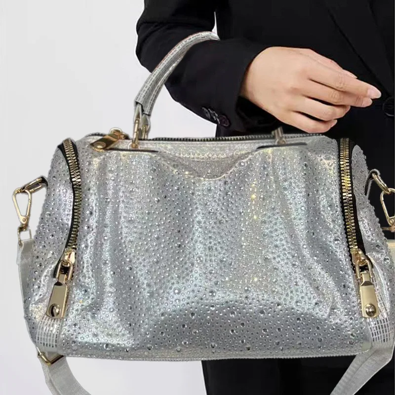 حقيبة يد نسائية عصرية أنيقة مزخرفة بالألماس مرصعة بالنجوم ذات سعة كبيرة وحقيبة كتف أنيقة #2