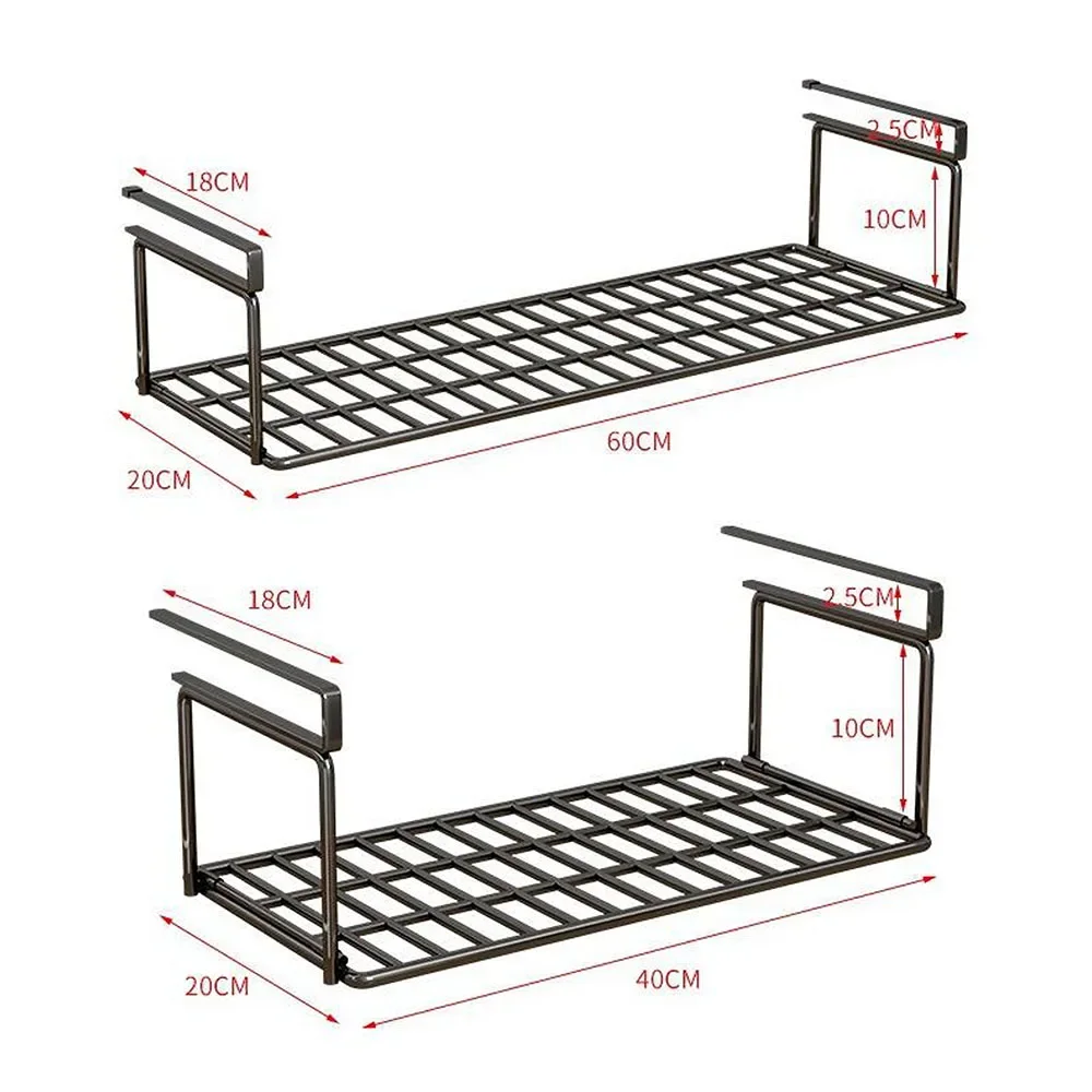 Hanging Net Basket Iron Material Large Capacity Hanging Under Cabinet Wall Wardrobe Storage Basket Kitchen Tools