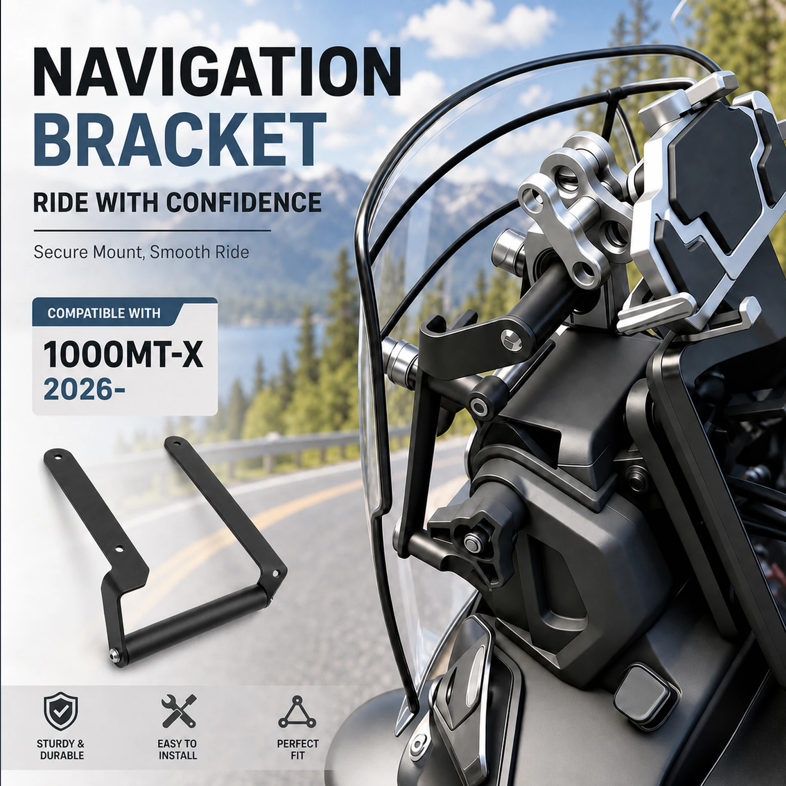 For CFMOTO 1000MT-X 1000 MTX 1000 MT-X 2026 1000MTX Accessories GPS Smart Phone Navigation Mount Mounting Bracket Adapter Holder