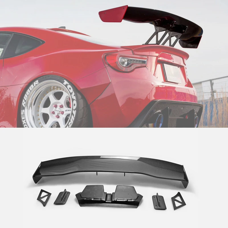 

For GT86 BRZ VTX2 Style Carbon Fiber Rear GT Spoiler 1600mm(Center Mount) Glossy Finish Trunk Wing Splitter Fibre Tuning Lip Kit