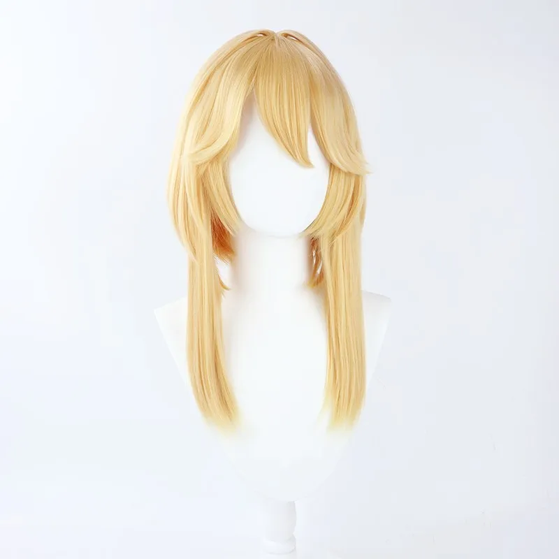 Game thousty Gear bribrixy parrucca Cosplay capelli resistenti al calore per Halloween capelli corti parrucche per Costume di carnevale di natale + cappuccio per parrucca