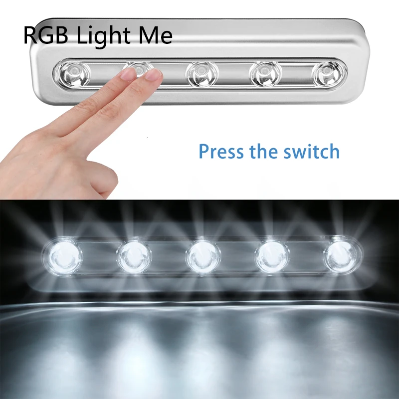 New Smart Home Battery Powered LED Cabinet Lamp Balcony Bedroom Livingroom Kitchen Lighting Decoration Touch Closet Night Light