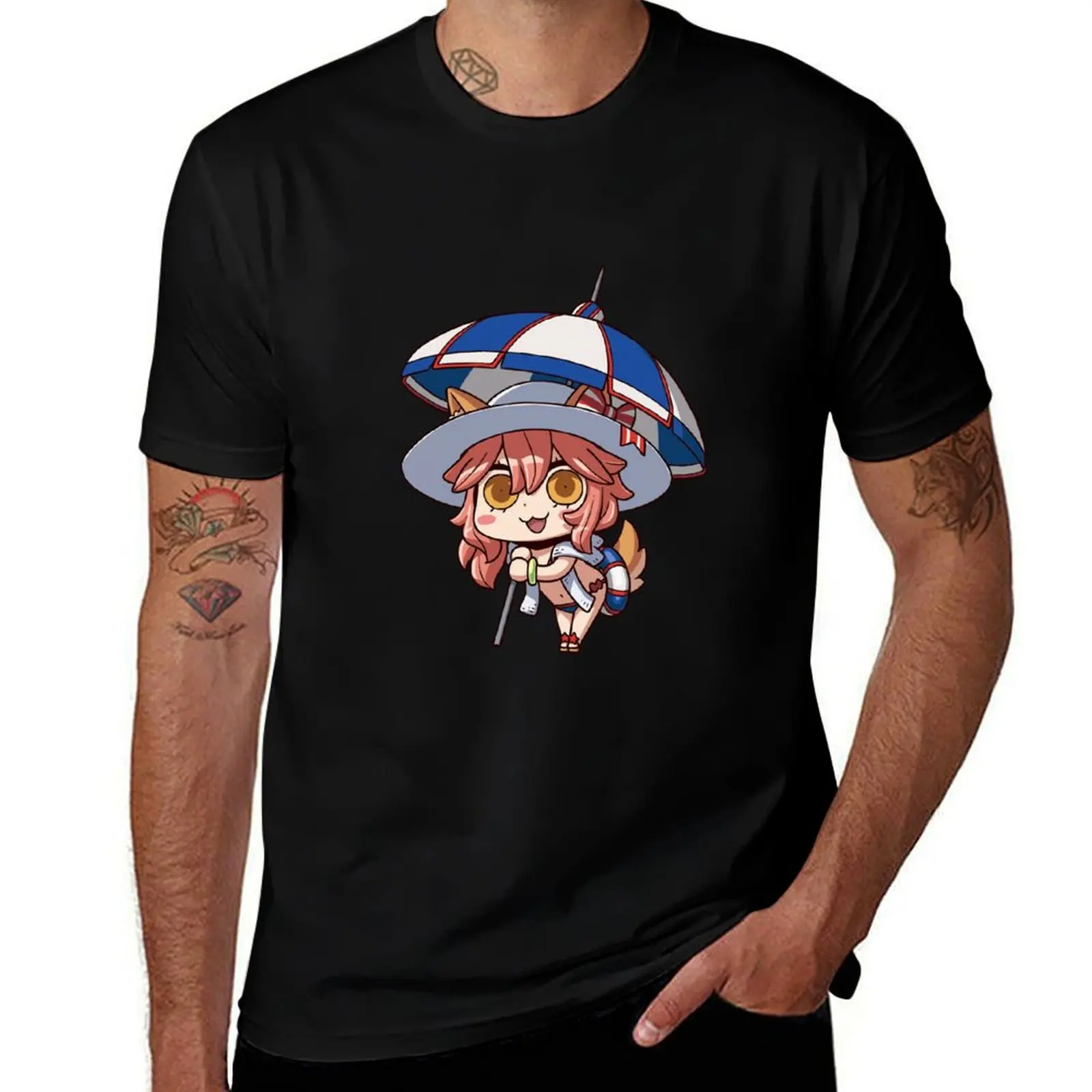 Tamamo no Mae (Lancer) - Summer T-Shirt Breathable Basic Cotton T-Shirt