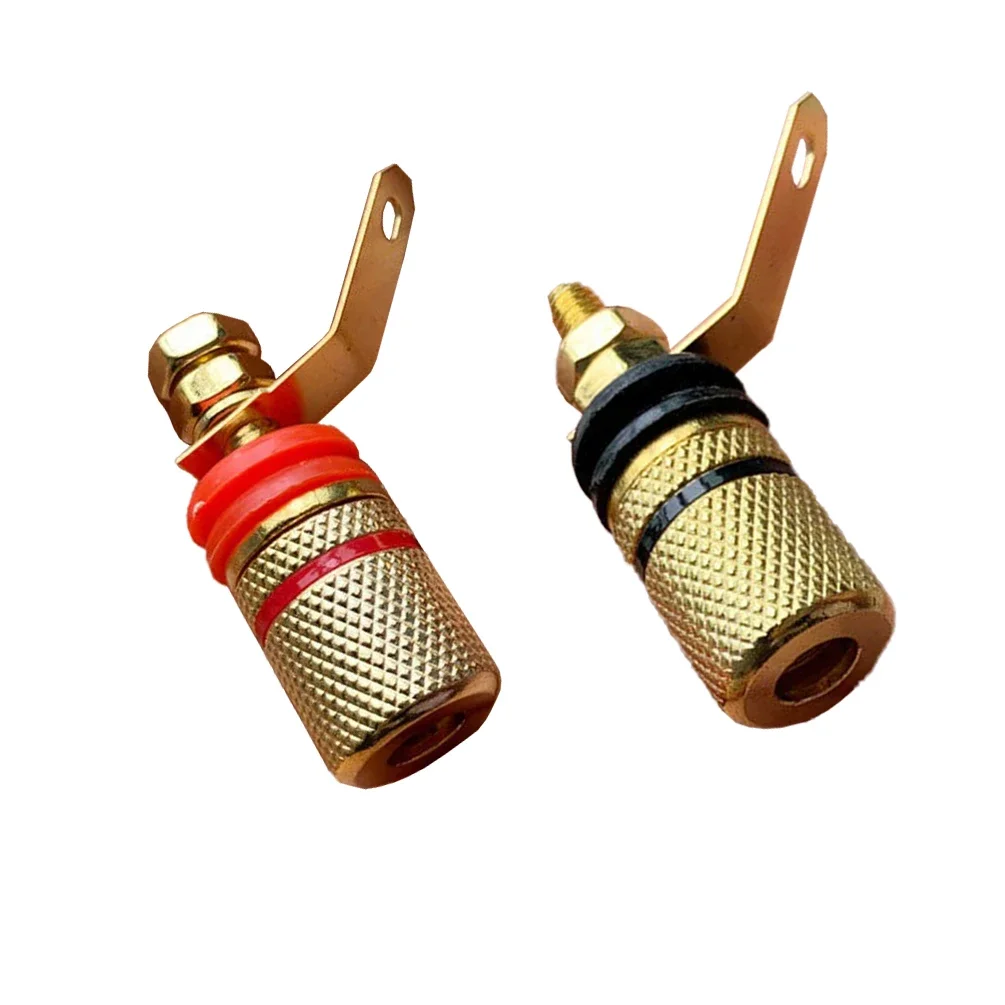 10PCS Gold-Plated Amplifier Speaker Terminals Durable 4mm Banana Plug Binding Posts HiFi Audio Upgrade Enhanced Sound Quality