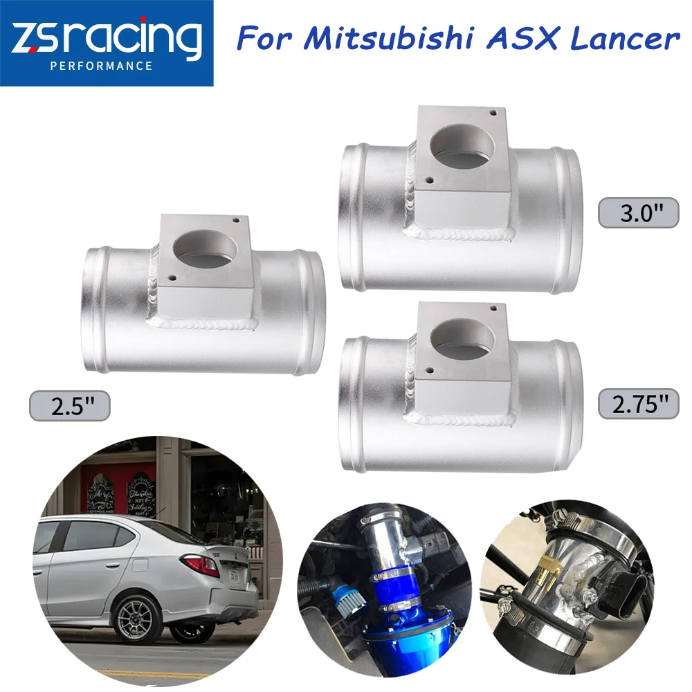 

ZSRacing New Upgrade 2.5"/2.75"/3" Car Air Flow Meter Base For Mitsubishi ASX Lancer Air Intake Sensor Mount Adapter MAF010