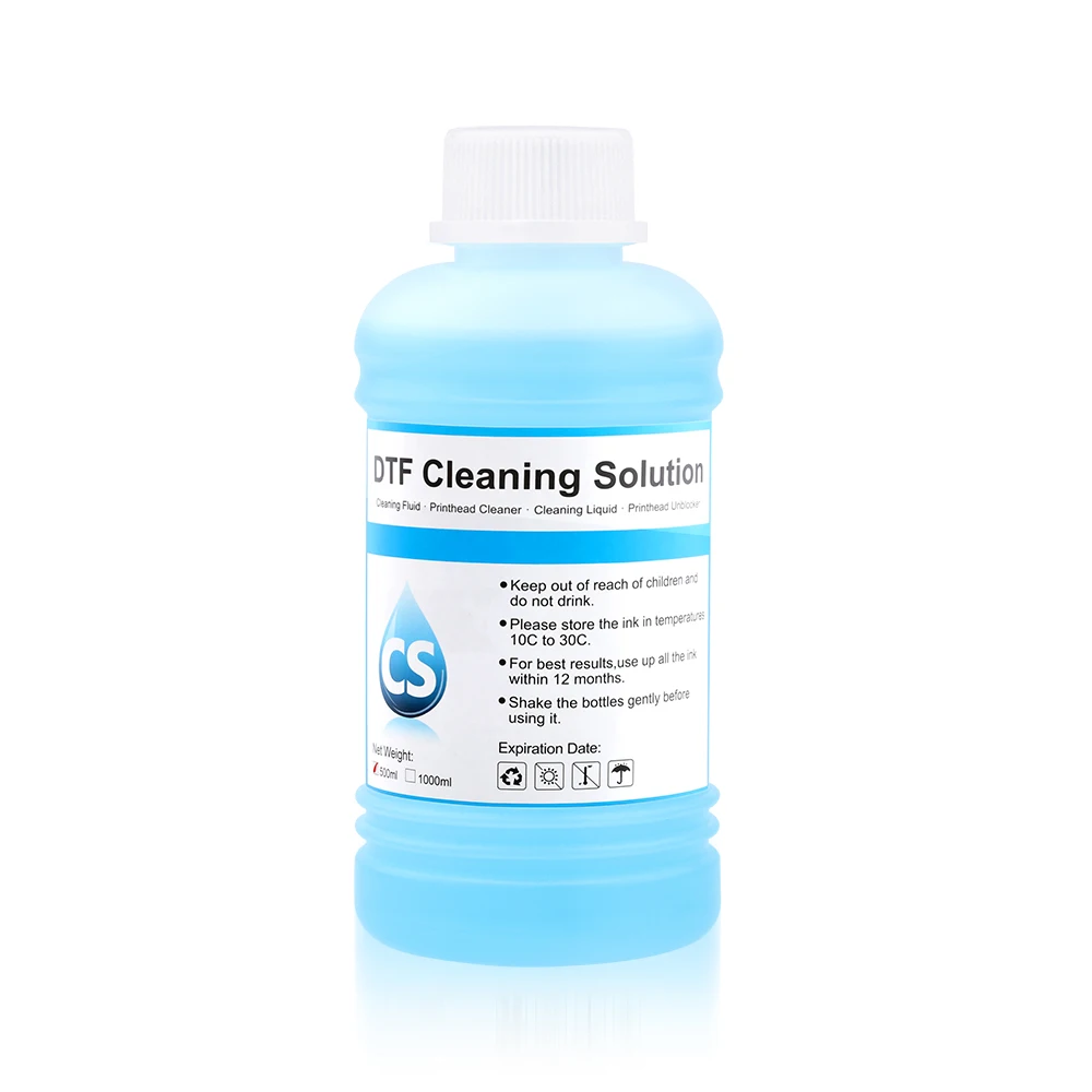 Líquido de limpeza a tinta DTF, solução de limpeza forte para Epson DX4, DX5, DX7, L1800, L805, L800, 1390, I3200, 500ml, mais novo