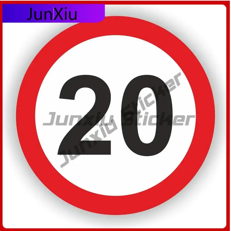 

Speed Limit 20 Warning Sticker Funny Window SUV Durable Vinyl Body Decoration Vinyl Decal For Car Truck SUV Window Bumper Laptop