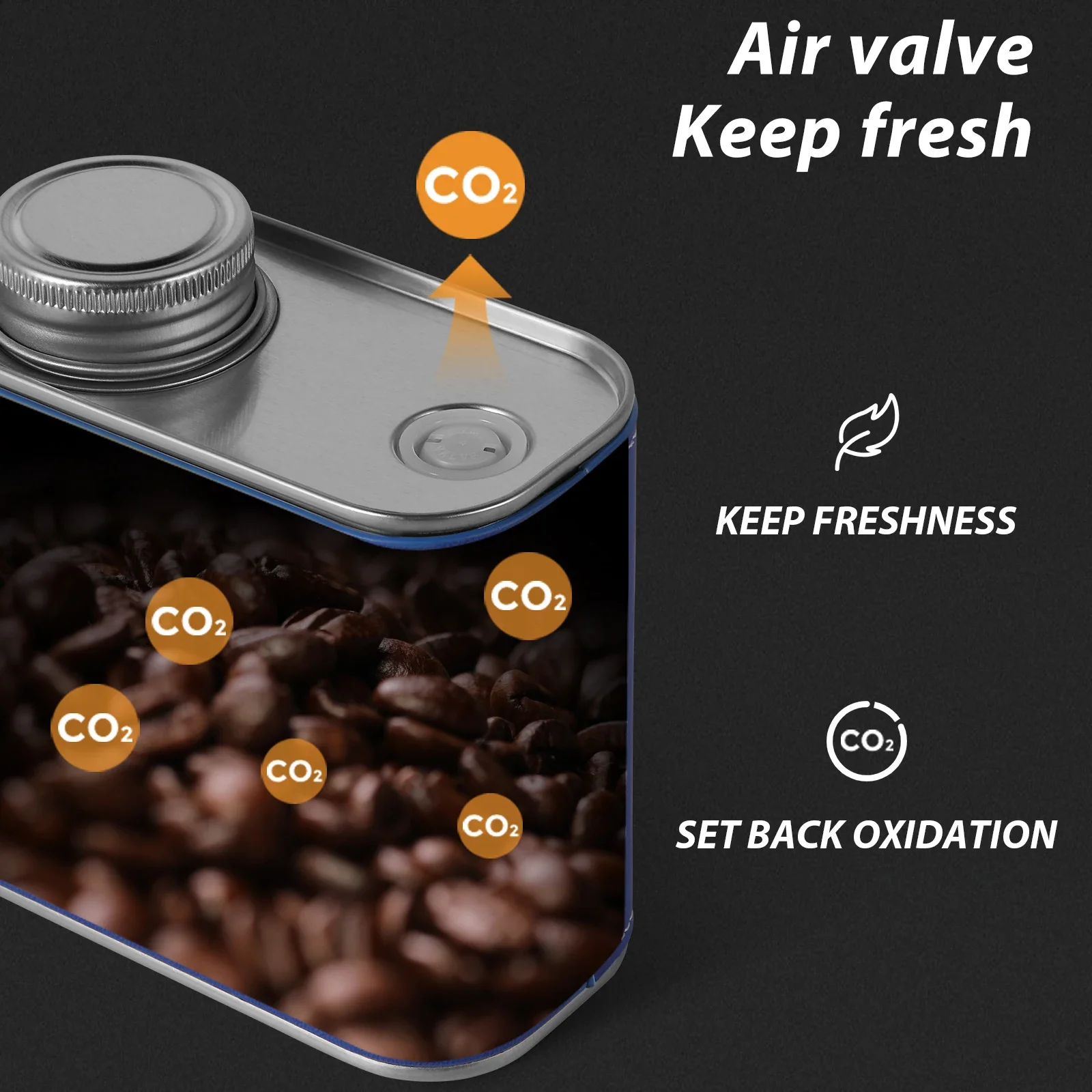 MHW 3BOMBER الفول علبة محكمة الغلق 600 مللي مع صمام الهواء المعدني مختومة القهوة ورق فلتر حقيبة المحمولة رحلة التخييم أدوات مطبخ #3