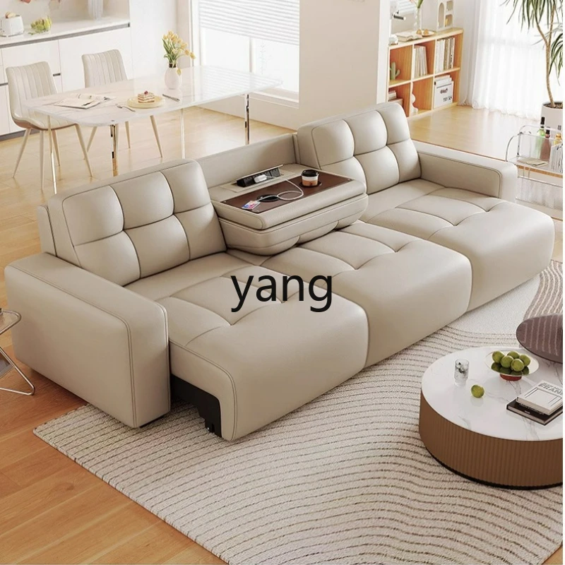 LTT Italian minimalist electric sofa living room with coffee table multi-functional leather sofa