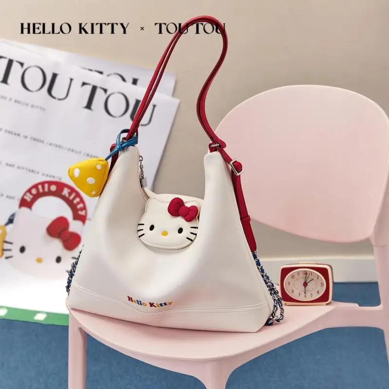 

2025 Sanrio New Hello Kitty Bag Fashionable Large Capacity Cute Backpack Single Shoulder Cross Shoulder Women's Bag