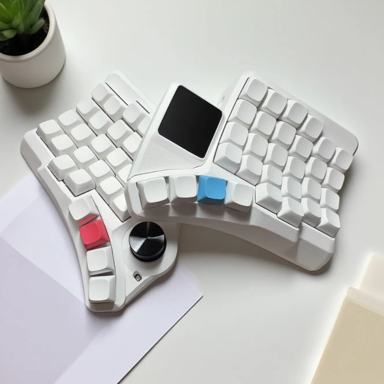 湾曲したスプリットキーボード HPD V2 トラックボールタッチパッド磁気スタンドノブゲーミングキーボードキット有線ホットスワップ QMK バイアル MX スイッチ Teclado