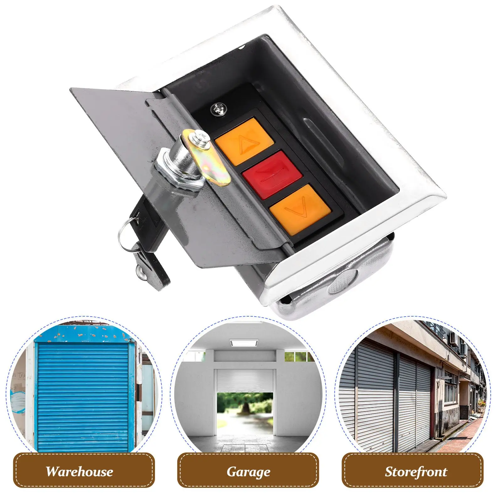 Remote Control Plastic Waterproof Push Button Manual Box Shutter Door Key Switch Outdoor Rolling Momentary