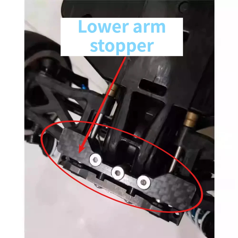 Suspension Arm Stop Plate RC Part For Tamiya TT02 1/10 Scale Onroad Chassis Custom Size  Model Upgrade Replacement Accessories