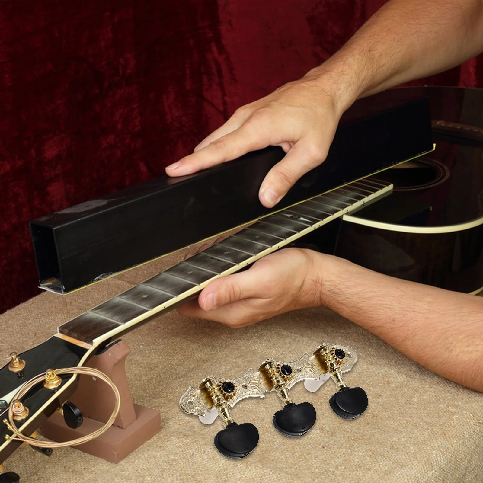 

1Set Classical Guitar Tuning Pegs 3l3r Machine Heads Precision Tuners Acoustic Electric Guitars Metal Replacement Keys