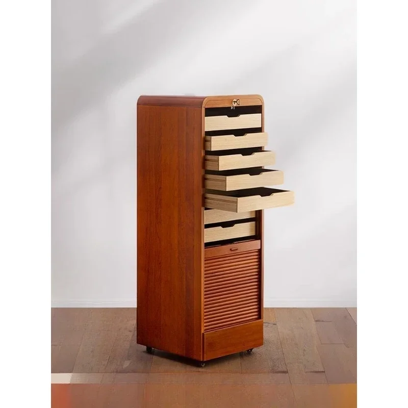 Rolling shutter door treasure cabinet, medieval cabinet retro locker