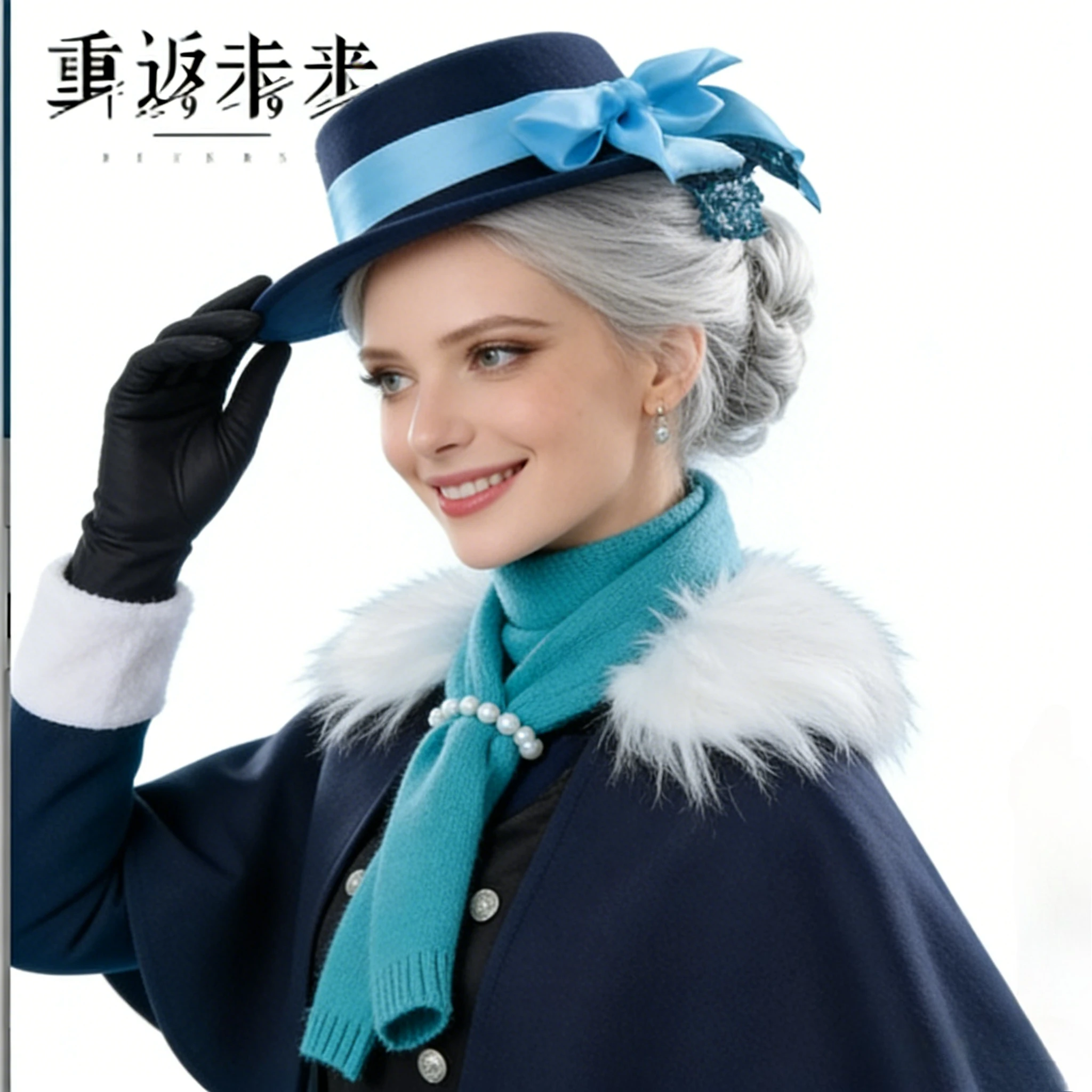 ชุดคอสเพลย์ Vertin Game Reverse:1999 Vertin Winter Plush Bucket ชุดคลุมขนสัตว์ฤดูหนาวสำหรับผู้หญิง พร้อมวิกผม