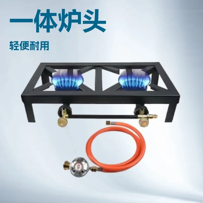 Nord America Australia EU Fuoco Stufa a doppia testa Stufa in ghisa con staffa Stufa butano ad alta potenza Forno a gas da giardino esterno