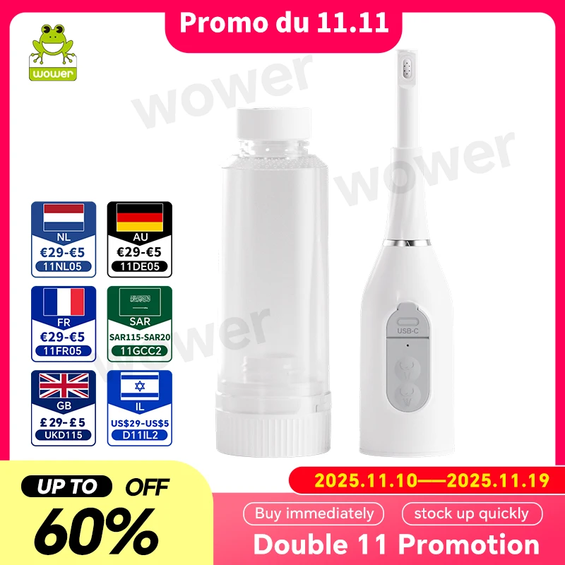 

240ml Portable Electric Bidet Handheld Pocket Bidet Toilet Shower Sprayer for Camping Travel Shattaf Personal Hygiene Cleaning