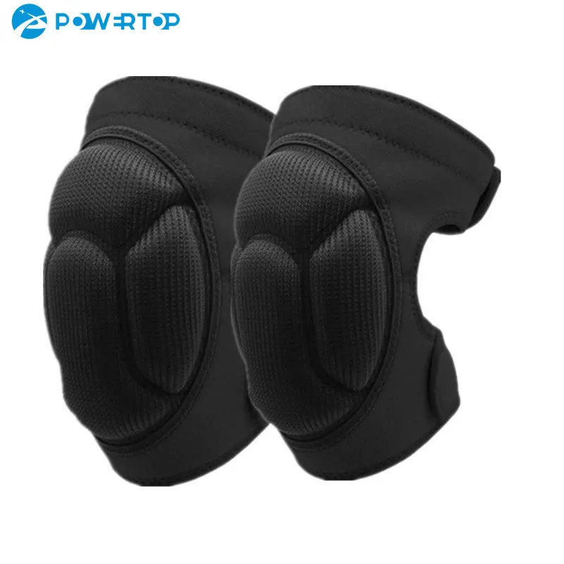 1Pair Thickening Football Volleyball Sports Knee EVA Pad Silicone Non-slip Pads Protect Cycling Sports Safety Knee rodilleras