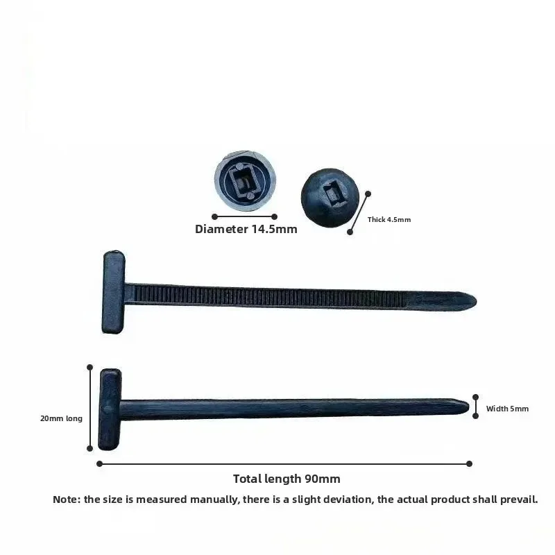 20/50/100PCS Nylon Cable Tie Buckle Self-Locking Zip Ties Holder With Pin And Button Cable Tie Tool Car Motorcycle Daily Repair