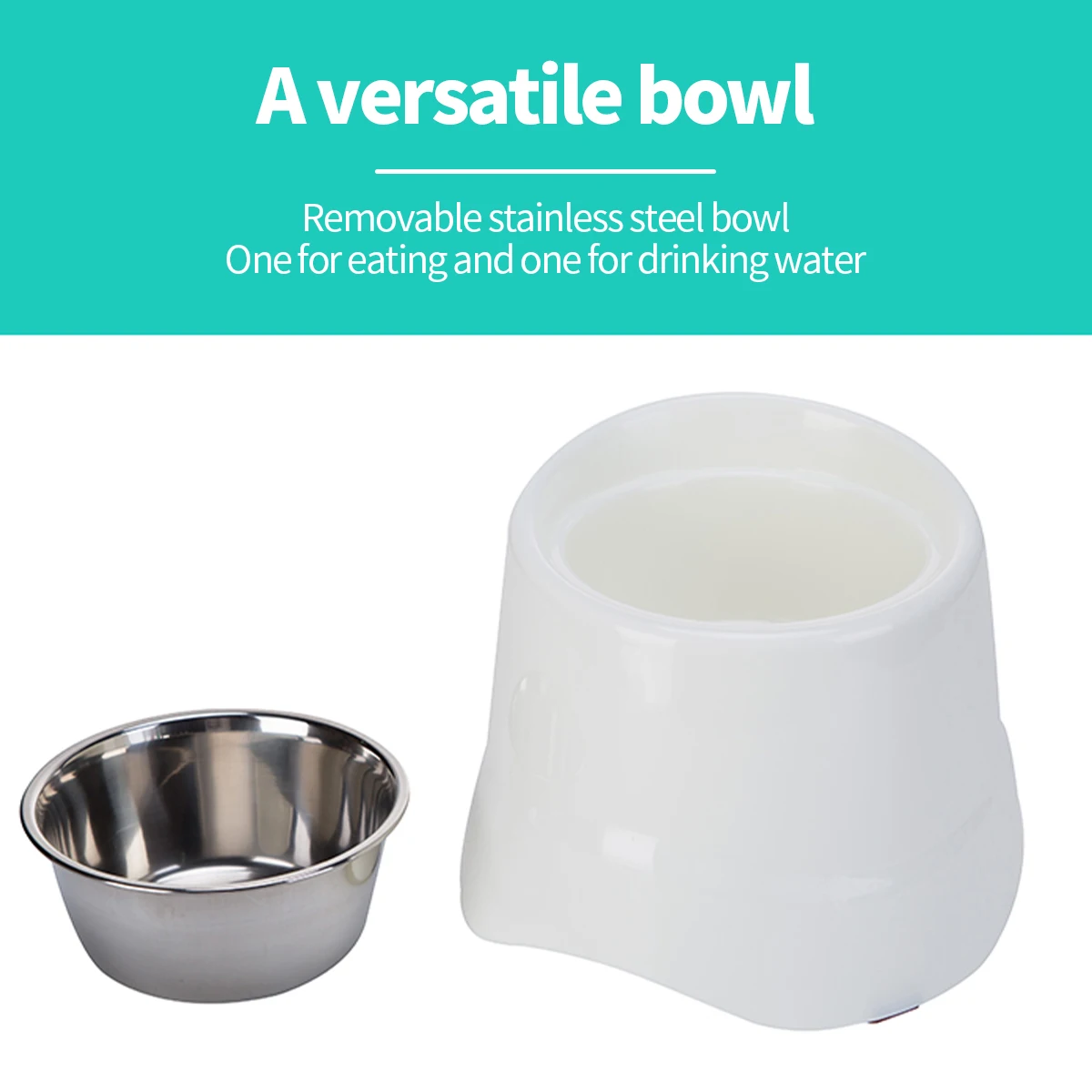 1PC High-top Stainless Steel Food Bowl, High-footed Dog Bowl, Small And Medium-sized High-footed Bowl, Suitable For Tall Pets