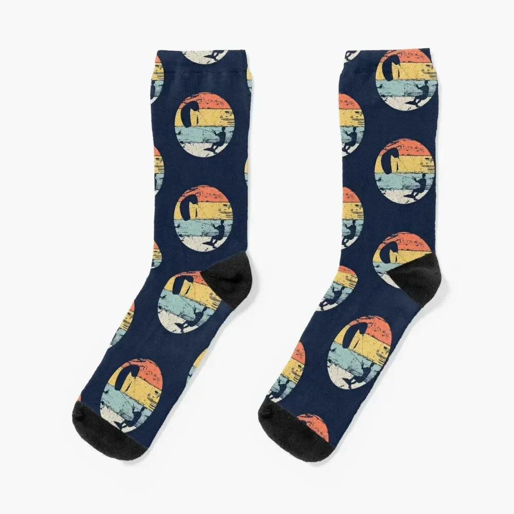 Kite Boarding Kiteboarder Retro Vintage Look Gift Socks golf sport gift Non-slip Boy Socks Women's