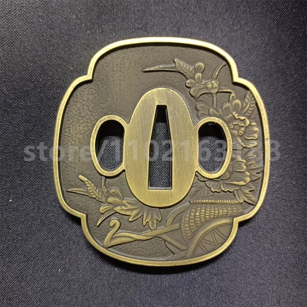 

Защита рук Tsuba из сплава для настоящего японского японского самурая, катаны, меча, фитинги, хорошие детали