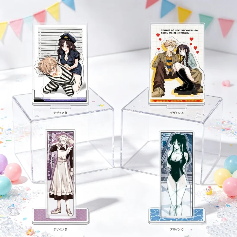 15CM Anime Tonari no Seki no Yatsu ga Soiu Me de Mitekuru Acrylic Figure Stand Keychain Ooshima Cosplay Charm Gifts Dual plug-in