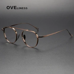 2025 Pure Titanium Glasses Frame Men women Retro Vintage Square Prescription Eyeglasses Male Myopia Optical Eyewear spectacles