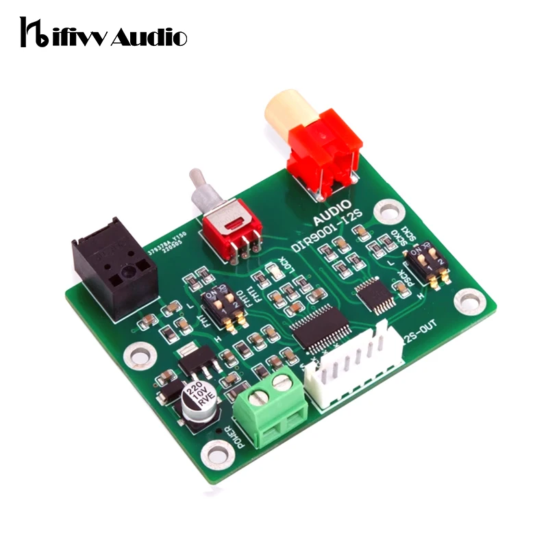 Hifi dir9001モジュールコンバーターボード (ホームオーディオアンプ用) 、dac diy spdifからi2sへの出力、同軸およびopt受信、24ビット、96KHz