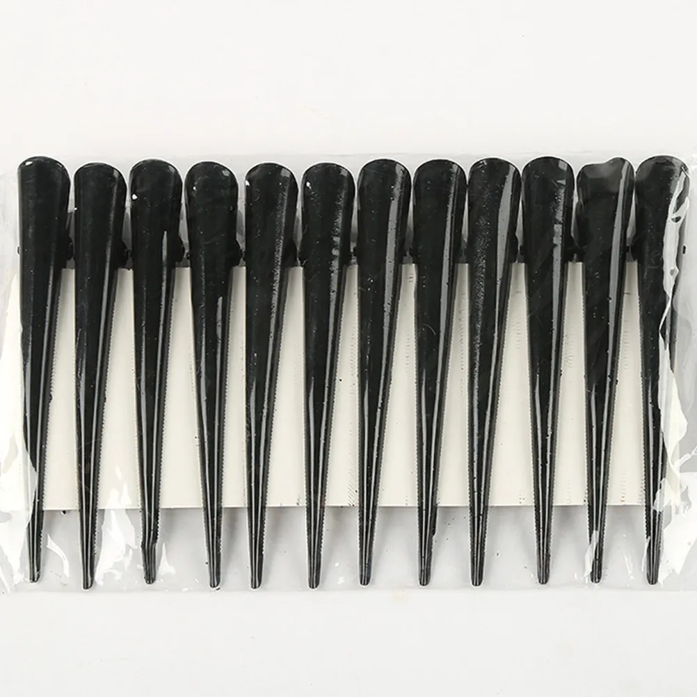 8Pcs Hairdressing Clips Set Metal Duckbill Seamless Salon Hair Section Clips Styling Holders for Curling Coloring Blow Drying