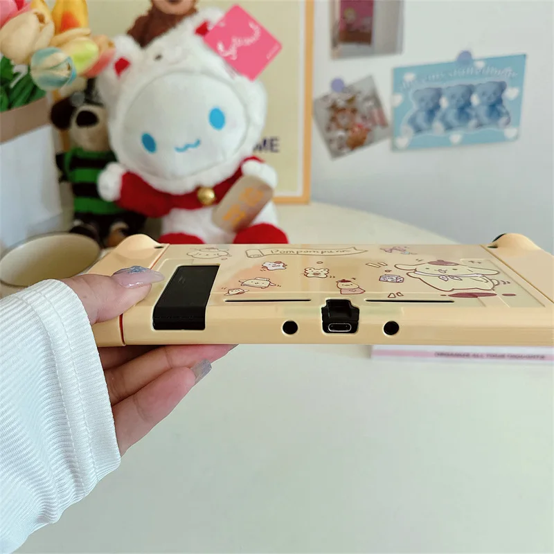 Cute Pompompurin Hard PC Protective Cover Suitable for Nintendo Switch NS/Oled Controller Protective Back Cover view 6