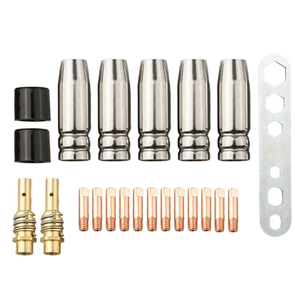 

22PCS Welding Parts Set Welding Nozzle As Shown In The Picture MIG MAG Accessories Copper Material Easy Installation