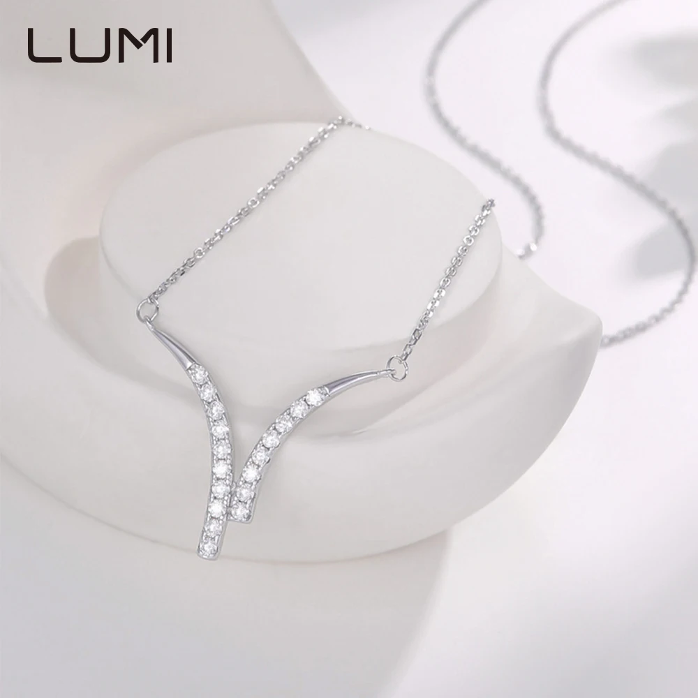 

Ожерелье V-образной формы из настоящего муассанита D-цвета | Гипоаллергенный кулон из стерлингового серебра 925 пробы, регулируемая цепочка, ювелирный подарок