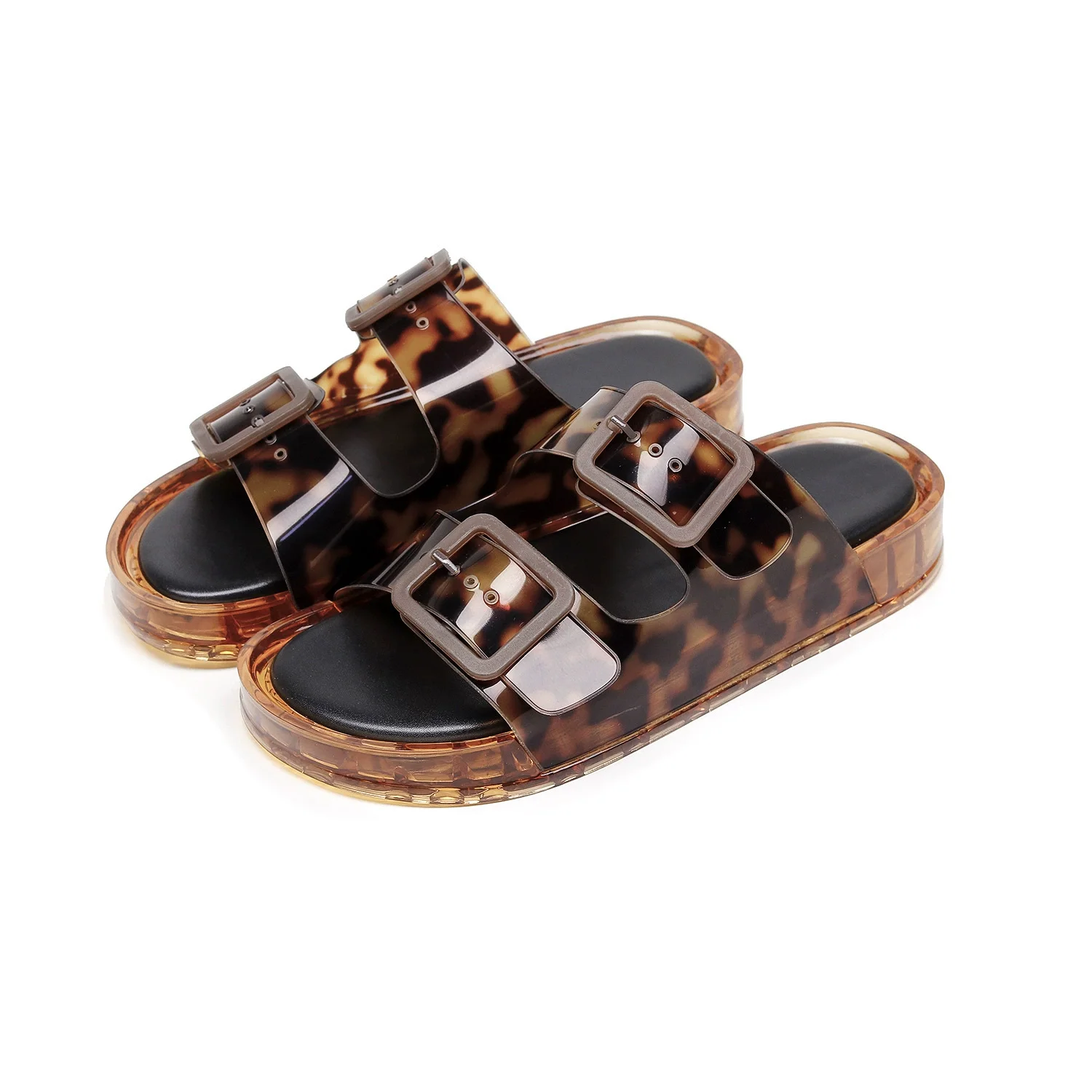 Women's Thick Soled Slippers Summer Adult Girls Brazilian Cross Band Sponge Sole Jelly Shoes Comfortable Versatile Beach Shoes