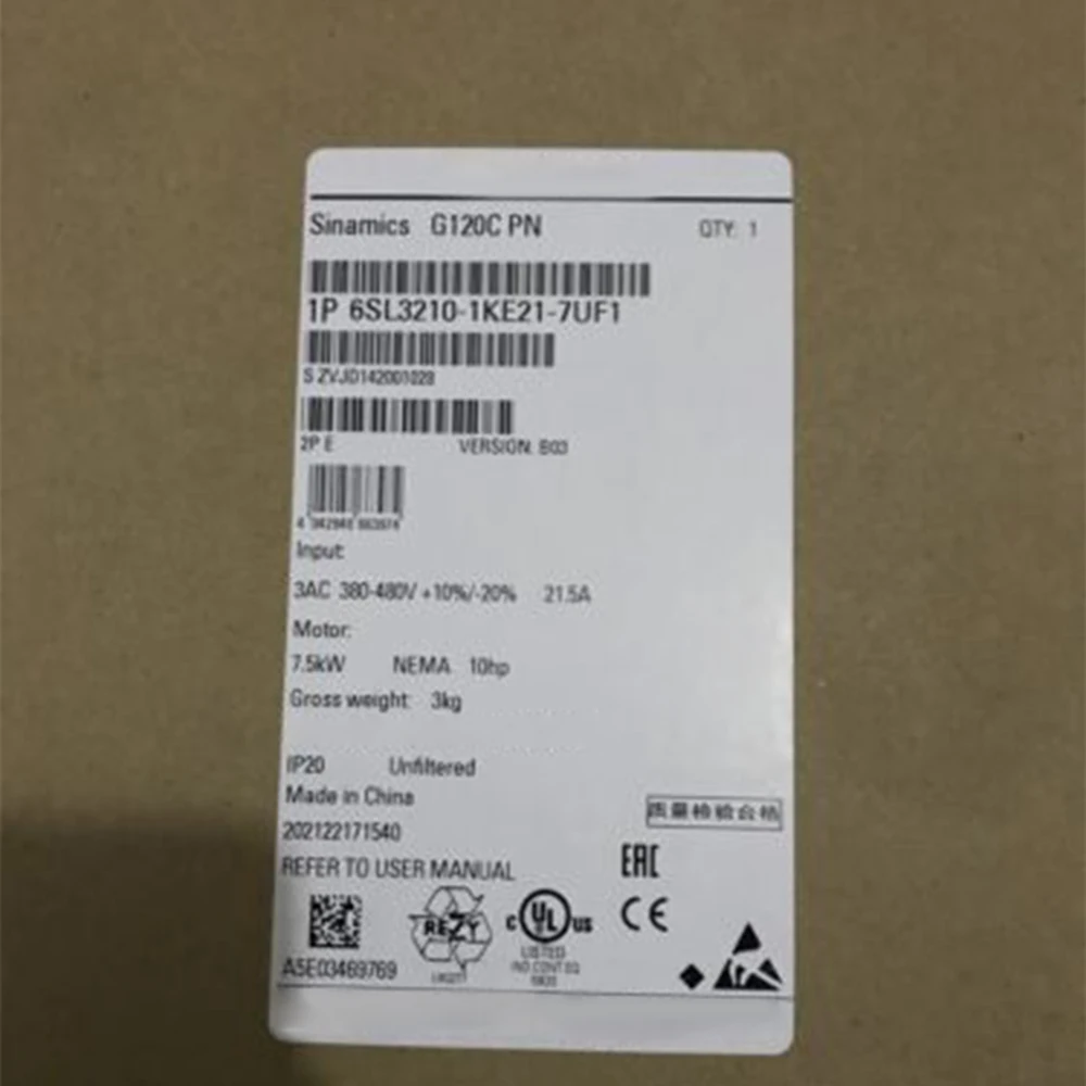 Novo para Siemens 6SL3210-1KE21-7UF1 Módulo 6SL 3210-1KE21-7UF1 na Caixa