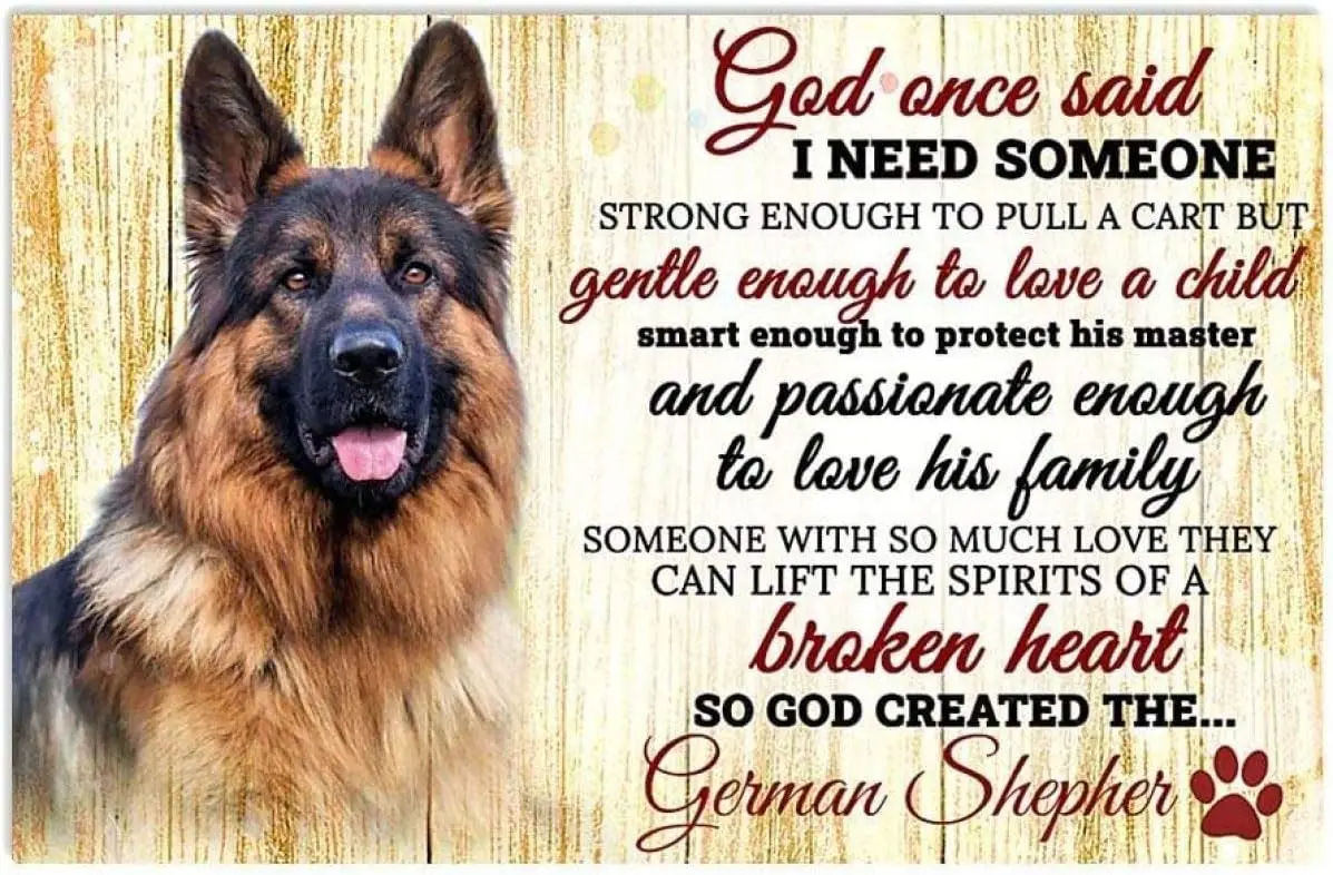 Vintage Tin Poster I Need Someone German Shepherd Poster Metal Tin Sign 8x12 Inch Retro Art Home Bar Restaurant Garage Cafe sign