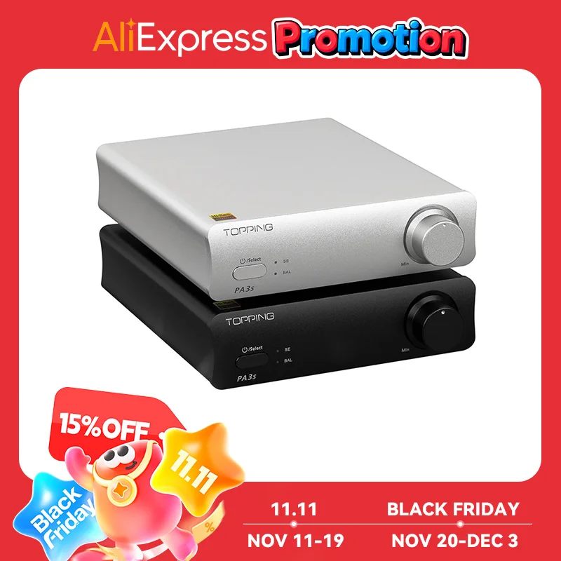 TOPPING PA3S เครื่องขยายเสียง80W * 2 65W * 2 2xMA12070ที่สมดุลเครื่องขยายเสียง Class D