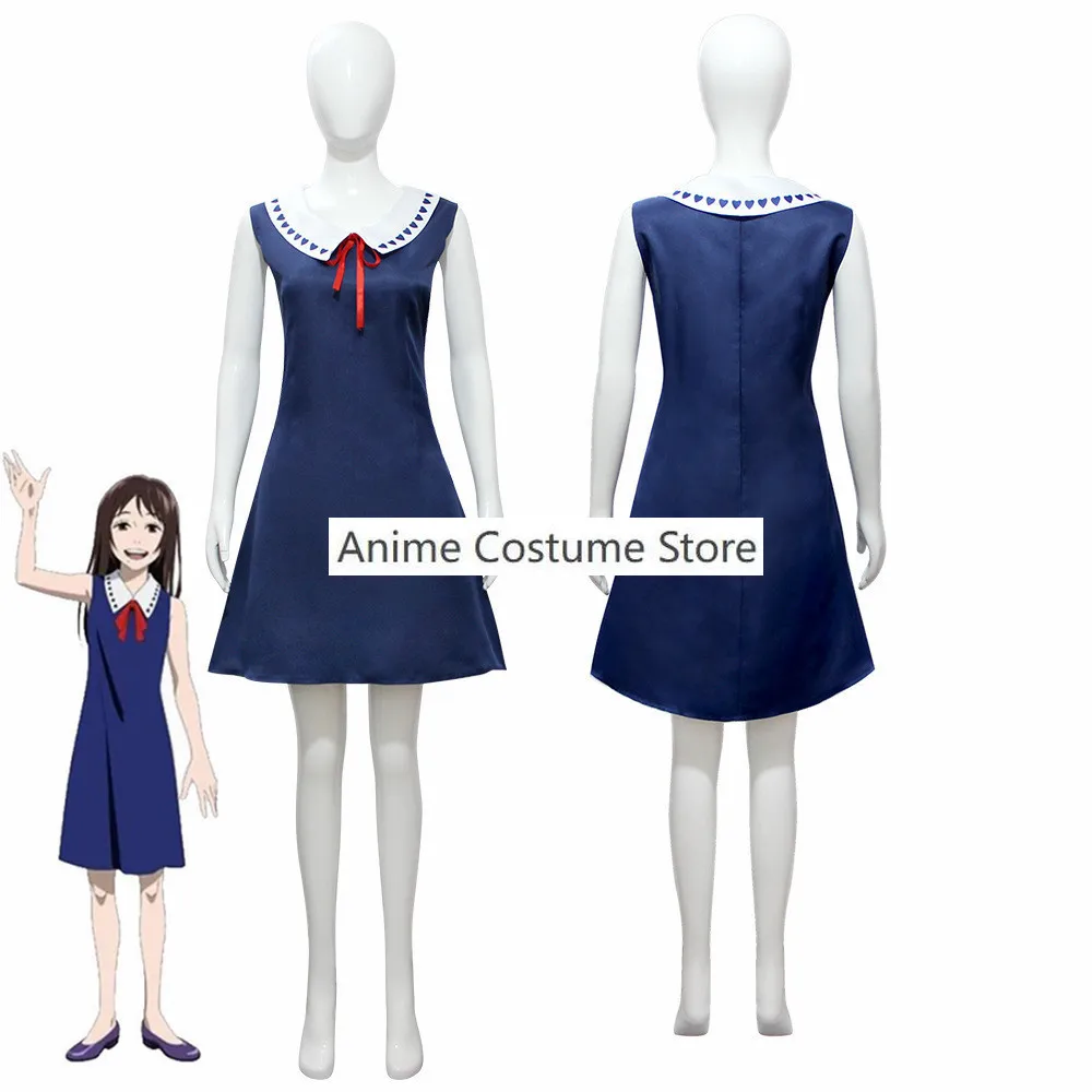 Anime Jujutsu Kaisen Orimoto Rika Cosplay Costume Cursed Queen Lovely Blue Sleeveless Dress Woman Sexy Kawaii Xmas Suit