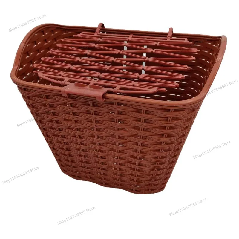 For Plastic Bike Basket, Bicycle Front Basket, Rear Basket with Cover Accessories