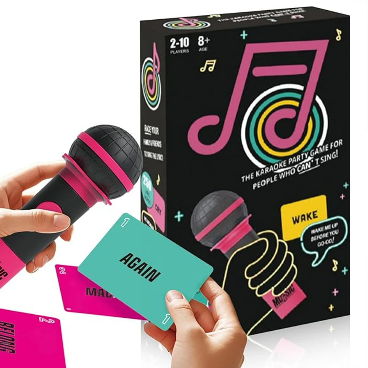 لعبة الكاريوكي العائلية المثيرة من لعبة Lucky Egg 2-10 لاعبين لعبة لوحية للمطربين السيئين بطاقات غنائية للحفلات العائلية