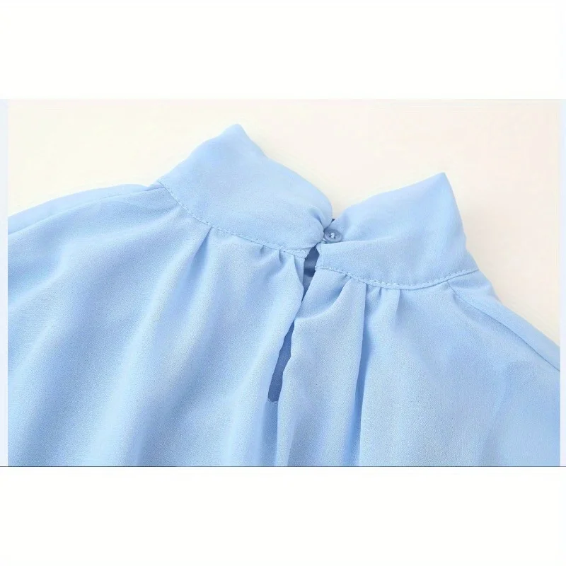 2025 الربيع والصيف النمط الأوروبي والأمريكي الجديد الوقوف طوق البوق كم عباءة نمط فستان ملابس الرقص