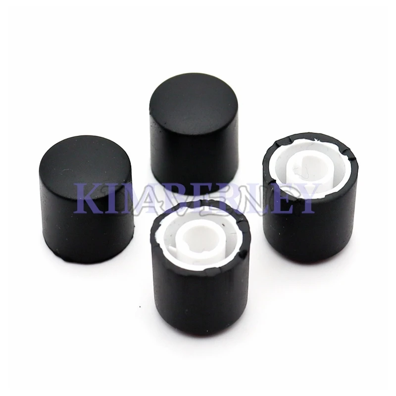 10PCS 16 X 16MM semi-shaft Rubber Knob No Indicating Switch Cap Potentiometer Knob Volume Coding Switch Cap