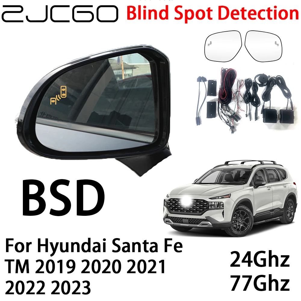 ZJCGO Car BSD Radar Warning System Blind Spot Detection Safety Driving Alert for Hyundai Santa Fe TM 2019 2020 2021 2022 2023