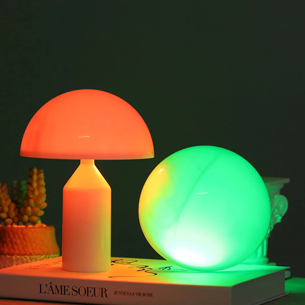 

Mushroom Touch Pat Light Brightness Adjustable Nightstand Lighting Lamp Color Changing Minimalist Bright Bedroom Bedside Decor