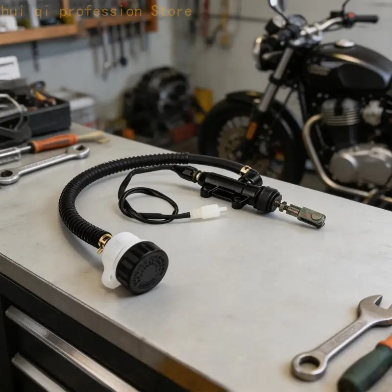 Motorrad-Hinterradbremspumpe, Ersatzteil mit Hydraulikschlauch und separatem Flüssigkeitsbecher, 4 Halterung für TNT300 BJ300 – Detail 4